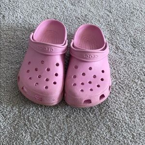 Pink crocs
